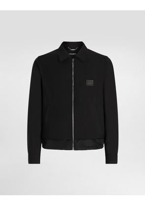 Dolce & Gabbana Wool Canvas Jacket - Man Coats And Jackets Black 46