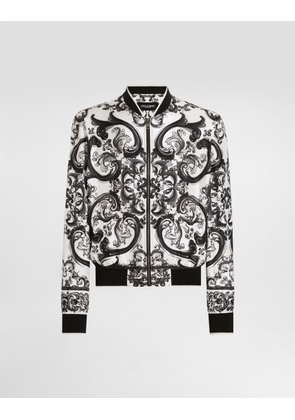 Dolce & Gabbana Majolica-print Twill Jacket - Man Coats And Jackets Multicolor 48