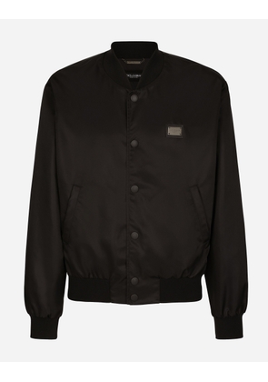 Dolce & Gabbana Nylon Jacket With Branded Tag - Man Coats And Jackets Black Cotton 52