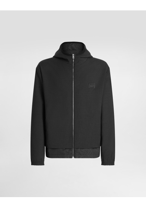 Dolce & Gabbana Wool Canvas Hooded Jacket - Man Coats And Jackets Gray 52