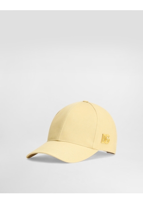 Dolce & Gabbana Cotton Gabardine Baseball Cap - Man Hats And Gloves Yellow 58