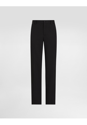 Dolce & Gabbana Technical Gabardine Tuxedo Pants - Man Pants And Shorts Black 46