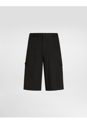 Dolce & Gabbana Cotton Cargo Shorts - Man Pants And Shorts Black 46