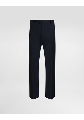 Dolce & Gabbana Cotton Gabardine Cargo Trousers - Man Pants And Shorts Blue 52