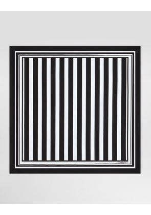 Dolce & Gabbana Striped-print Silk Twill Foulard (90 X 90) - Man Scarves And Silks Multicolor Onesize