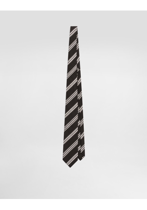 Dolce & Gabbana Striped Jacquard Tie - Man Ties And Pocket Squares Multicolor Onesize