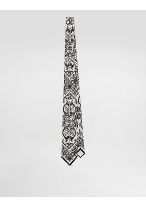 Dolce & Gabbana Majolica-print Silk Twill Tie - Man Ties And Pocket Squares Multicolor Onesize