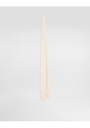 Dolce & Gabbana Silk Twill Tie - Man Ties And Pocket Squares Beige Onesize