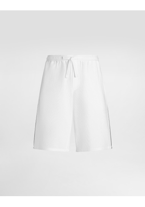 Dolce & Gabbana Cotton Piqué Trousers - Man Pants And Shorts White 60