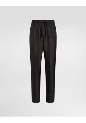 Dolce & Gabbana Pantalone - Man Pants And Shorts Black Silk 48
