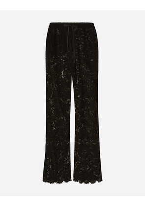 Dolce & Gabbana Cordonetto Lace Jogging Pants - Man Pants And Shorts Black Lace 56