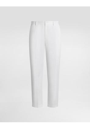 Dolce & Gabbana Cotton Gabardine Trousers - Man Pants And Shorts White 52