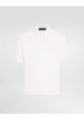 Dolce & Gabbana Satin Silk Polo Shirt - Man White 44