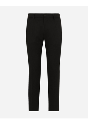 Dolce & Gabbana Stretch Wool Twill Pants - Man Pants And Shorts Black 56