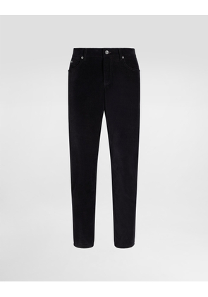 Dolce & Gabbana Cotton And Cashmere Regular Trousers - Man Pants And Shorts Black 46