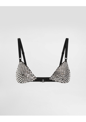 Dolce & Gabbana Rhinestoned Bra - Woman Underwear Multi-colored 2