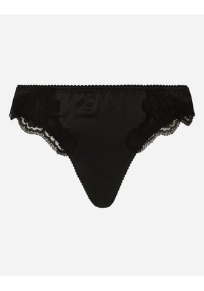 Dolce & Gabbana Tanga - Woman Underwear Black Silk 2
