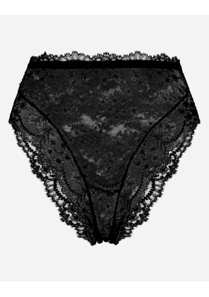 Dolce & Gabbana Slip Alto - Woman Underwear Black Lace 5