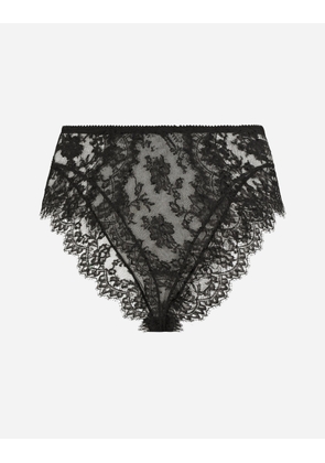 Dolce & Gabbana High-waisted Lace Briefs - Woman Underwear Black 3