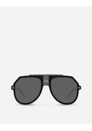 Dolce & Gabbana Lusso Sartoriale Sunglasses - Man Black Acetate Onesize