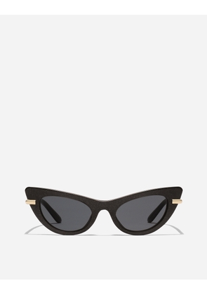 Dolce & Gabbana Mini Me Sunglasses - Woman Sunglasses Black Glitter Acetate Onesize
