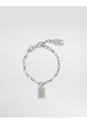 Dolce & Gabbana Bracelet With Logo Tag - Man Bijoux Silver Metal Onesize