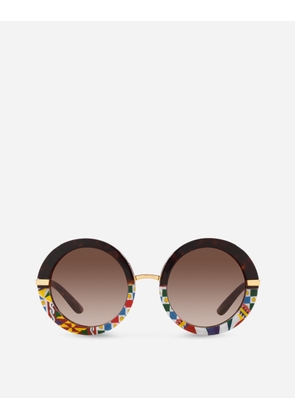 Dolce & Gabbana Half Print Sunglasses - Woman Sunglasses Hanava On Carretto Onesize