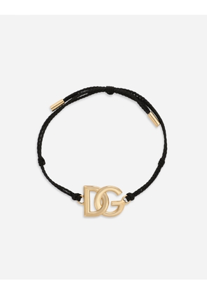 Dolce & Gabbana Cord Bracelet With Large Dg Logo - Man Bijoux Multi-colored Metal Onesize