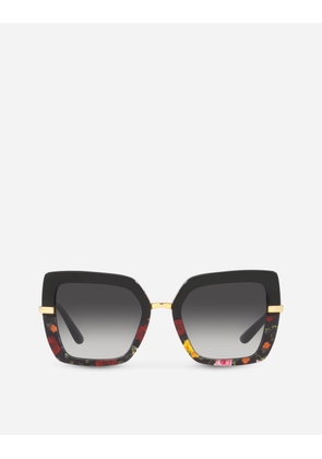 Dolce & Gabbana Half Print Sunglasses - Woman Sunglasses Floral Print Onesize