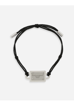 Dolce & Gabbana Cord Bracelet With Branded Tag - Man Bijoux Multi-colored Metal Onesize