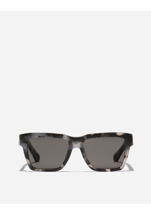 Dolce & Gabbana Mirror Logo Sunglasses - Man Sunglasses Havana Grey Onesize