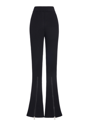 Moncler Zipped Flared-Leg Knit Ski Pants - Moda Operandi