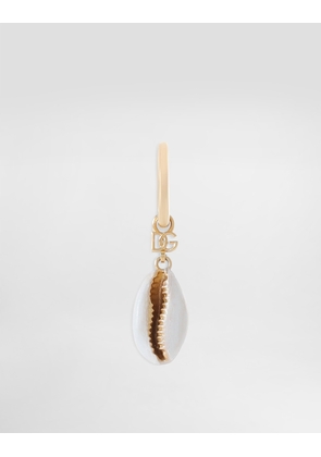 Dolce & Gabbana Creole Single Earring With Shell - Man Bijoux Gold Metal Onesize