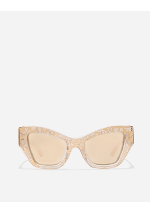 Dolce & Gabbana Dg Lace Sunglasses - Woman Gold Onesize