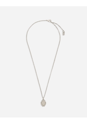 Dolce & Gabbana Pendant Necklace With Crystals - Man Bijoux Silver Metal M