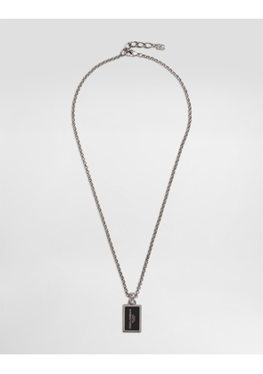 Dolce & Gabbana Metal Necklace With Logo - Man Bijoux Red Metal Onesize