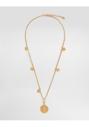 Dolce & Gabbana Metal Necklace With Logo - Man Bijoux Gold Metal Onesize