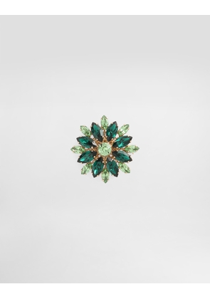 Dolce & Gabbana Brooch With Rhinestones - Man Bijoux Multi-colored Metal Onesize