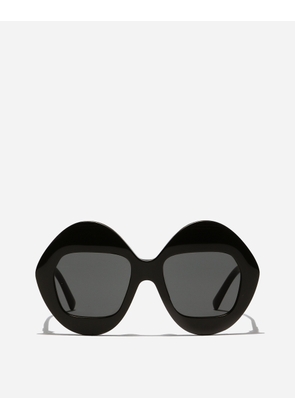 Dolce & Gabbana Sunglasses Italian Tailoring - Woman Black Acetate Onesize