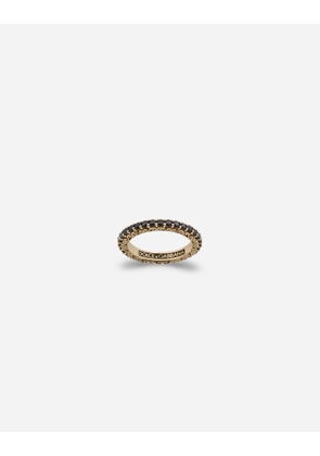Dolce & Gabbana Yellow Gold Family Ring With Black Sapphires - Woman Rings Gold 56