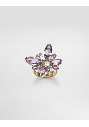 Dolce & Gabbana Butterfly Ring 18-carat Yellow Gold, Amethysts, Morganites, And Emeralds - Woman Rings Gold 46