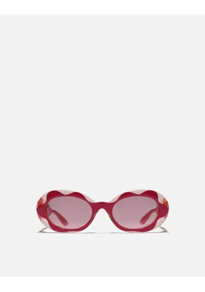 Dolce & Gabbana Flower Power Sunglasses - Woman Sunglasses Fuchsia Onesize