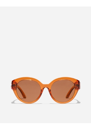 Dolce & Gabbana Everyday Flower Sunglasses - Woman Sunglasses Transparent Orange Onesize