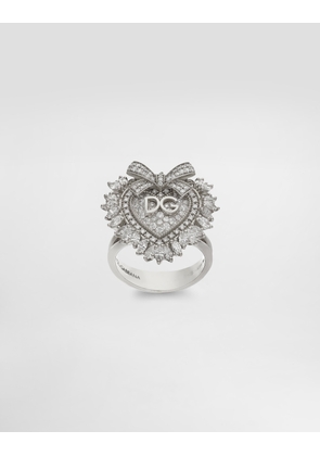 Dolce & Gabbana Devotion Ring 18-carat White Gold And Diamonds - Woman Rings White 51
