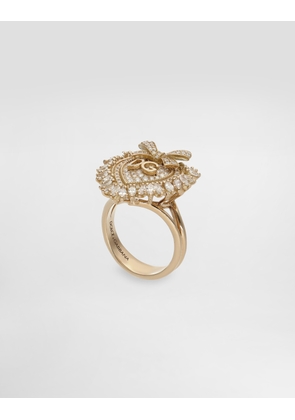 Dolce & Gabbana Devotion Ring 18 Carat Yellow Gold And Diamonds - Woman Rings Gold 50