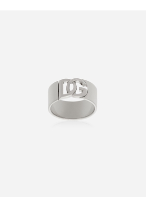 Dolce & Gabbana Ring With Dg Cut-out Logo - Man Bijoux Silver Metal M