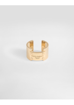 Dolce & Gabbana Ring With Logo Tag - Man Bijoux Gold Metal M