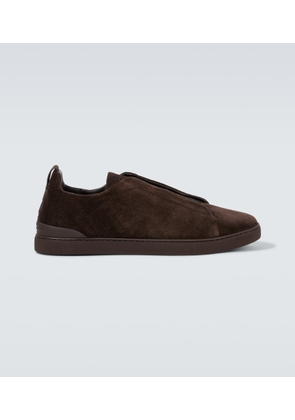Zegna Triple Stitch suede sneakers
