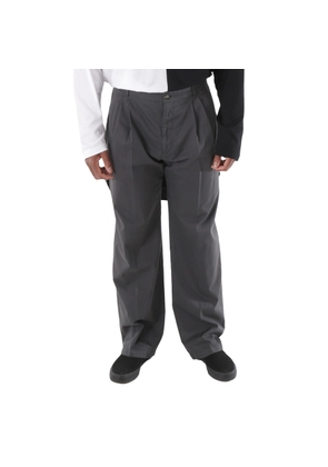 Burberry Pfd Wool Wide-Leg Panel Detail Trousers