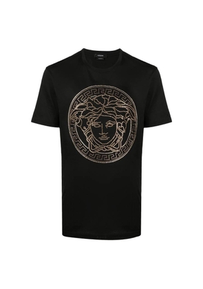 Versace Crystal Medusa Motif Short Sleeve T-Shirt